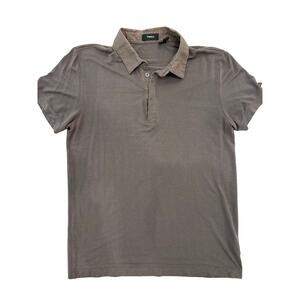 Theory Grey Modal Polo Shirt - Medium